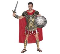 Spooktacular Creations Brave Men’s Roman Gladiator Costume Set for Halloween Audacious Dress Up Party, Brown, XXL