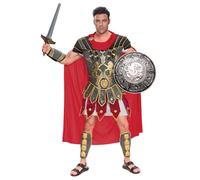 Spooktacular Creations Brave Men’s Roman Gladiator Costume Set for Halloween Audacious Dress Up Party (Standard, Red)