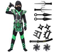 Spooktacular Creations Child Boy green ninja costume for Halloween dress up party (Small (5-7 yrs))