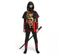Spooktacular Creations Child Girl Ultimate Dragon Ninja Costume-M, Medium (8-10 yrs), Black Pink