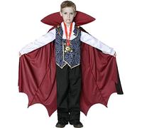 Spooktacular Creations Child Halloween Vampire Prince Costume for Boys in Halloween Dress Up Party, Cosplay, Red/Black, Medium (8-10 yrs)