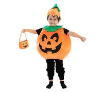 Spooktacular Creations Child Pumpkin Costume with a Pumpkin Basket and a Hat for Halloween Dress Up Party Small (5-7 yrs)