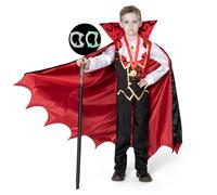 Spooktacular Creations Child Vampire Costume for Boy, Scary Halloween Red Vampire Costume for Kids Dress Up (X-Large(12-14yr))
