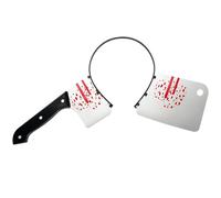 Spooktacular Creations Cleaver Headband Headband Bloody Scary Zombie Costume Accessories for for Men Women Costume Party Favor