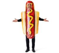 Spooktacular Creations Couple HotDog Costume Adult Digital Printing Food Costume Outfit for Halloween Dress Up Party-L-XL
