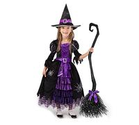 Spooktacular Creations Fairytale Purple Cute Witch Costume Deluxe Set with Hat for Girls