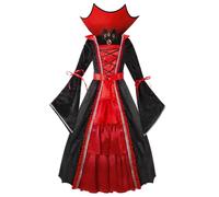 Spooktacular Creations Girls Vampire Costume, Halloween Outfit for Kids, Royal Vampire Apparel for Girls-L