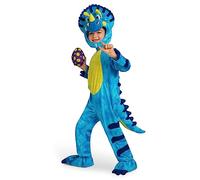 Spooktacular Creations Green Triceratops Dinosaur Costume For Kids Dress Up Party,Halloween Trick-or-Treating and Dinosaur Themed Party (Small(5-7 yrs))