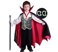 Spooktacular Creations Grey Gothic Vampire Costume Deluxe Set for Boys, Kids Halloween Party Favors, Dress Up, Role Play