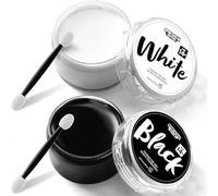 Spooktacular Creations Halloween 5 Oz Black and White Oil Face Body Paint Set with Brushes, Halloween Party Cosplay Clown Sfx Makeup for Adult and Kids