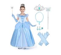 Spooktacular Creations Halloween Child Girl Blue Princess Dress Costume with Accessories