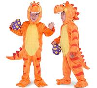 Spooktacular Creations Halloween Child Orange Dinosaur Tyrannosaurus rex Realistic Costume, Deluxe Dinosaur Dress Up for Kids Toddler Halloween Trick or Treating, Carnival