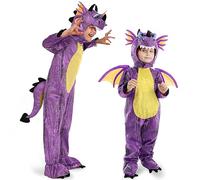 Spooktacular Creations Halloween Child Unisex Purple Dragon Costume Deluxe Dinosaurs Costume Set for kids Toddler Halloween Infant Trick or Treating Party, Dress Up-3T