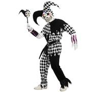 Spooktacular Creations Halloween Clown Kids Costume with Mask for Scary Clown Costume Party-Black, L