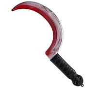 Spooktacular Creations Halloween Fake Plastic Sickle Weapon Toy Knife Prop Fake Grim Scythe Weapons for Halloween Costume Accessories, Zombie Costume
