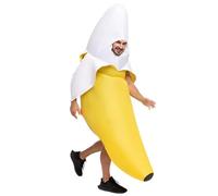 Spooktacular Creations Halloween Inflatable Banana Costume for Adult - Funny Monkey Full-Body Air Blow Up Costume
