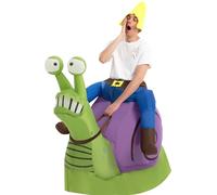 Spooktacular Creations Halloween Inflatable Costume Gnome Ride On Snail Inflatable Costume - Adult Unisex One Size