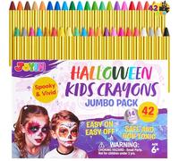 Spooktacular Creations Halloween Kids Face Paint 42 Pcs Halloween Kids Crayon Set Body Paint for Skin Birthday Toy Makeup Party Suppiles Gifts for Kids Girls Boys