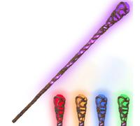 Spooktacular Creations Halloween LED Walking Staff, Light Up Illuminated Magic Walking Cane, Glowing Costume Accessory for Halloween Party, Cosplay, Dress-Up, Role Play Props