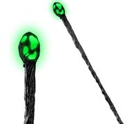 Spooktacular Creations Halloween LED Witch Staff Vintage Cane, Magic Walking Cane Prop Stick Accessory for Halloween Party Pretend Play Costume, Halloween Dress Up