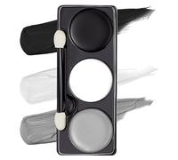 Spooktacular Creations Halloween Makeup Palette 3 Colors Skeleton Face Body Painting with Double Brush for Adults and Kids Cosplay Makeup Cosplay Fancy Dress (7 Oz, Black)