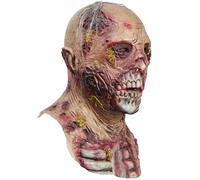 Spooktacular Creations Halloween Scary Walking Dead Zombie Head Mask, Horror Moss Biochemical Monster Mask, Creepy Latex Zombie Mask for Adult Halloween Cosplay Costumes Accessory Party Dress Up