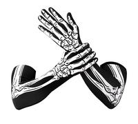 Spooktacular Creations Halloween Skeleton Arm Length Gloves for Adult Men