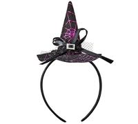 Spooktacular Creations Halloween Witch Hat Headband, Purple Wizard Hat Headband, Cute Hoop Band Headwear for Kids Adult Halloween Party Dress up Costume Cosplay Accessories Props