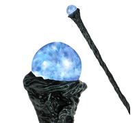 Spooktacular Creations Halloween Witch Staff Vintage Cane, Magic Walking Cane Prop Stick Accessory for Halloween Dress Up Party Pretend Play Costume