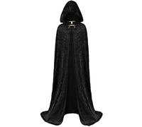 Spooktacular Creations Hooded Velvet Cloak Halloween Women Witch Cape Costume Accessory