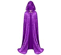 Spooktacular Creations Hooded Velvet Cloak Halloween Women Witch Cape Costume Accessory