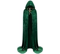 Spooktacular Creations Hooded Velvet Cloak Halloween Women Witch Cape Costume Accessory
