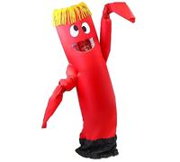 Spooktacular Creations Inflatable Costume Tube Dancer Wacky Waiving Arm Flailing Halloween Costume Adult Size (Red)