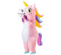 Spooktacular Creations Inflatable Costume Unicorn Full Body Unicorn Air Blow-up Deluxe Halloween Costume - Adult Size (Pink)