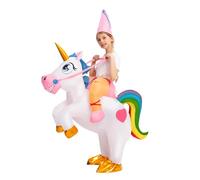 Spooktacular Creations Inflatable Costume Unicorn Riding a Unicorn Air Blow-up Deluxe Halloween Costume (4-6yrs)