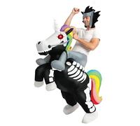 Spooktacular Creations inflatable Halloween Costume Ride A Skeleton Unicorn Ride On Inflatable Costume - Adult Unisex One Size