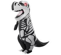Spooktacular Creations Inflatable Halloween Costume Skeleton Dinosaur Full Body Skeleton T-Rex Inflatable Costume - Child