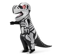 Spooktacular Creations Inflatable Halloween Costume Skeleton Dinosaur Full Body T.rex Inflatable Costume - Adult Unisex One Size