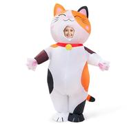Spooktacular Creations Kids Inflatable Costume, Full Body Inflatable Calico Cat Costume, Funny Halloween Blow Up Inflatable Suit for Halloween Dress Up Parties