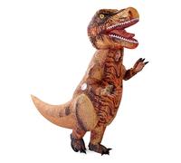 Spooktacular Creations Kids Inflatable Costume, Full Body Realistic T-rex Blow Up Costumes, Brown Dinosaur Costumes, Funny Halloween Inflatable Suit for Halloween Dress Up Parties