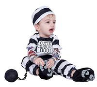 Spooktacular Creations Lovely Baby Prisoner Convict Costume Infant Deluxe Set for Halloween Jail Dress Up Party