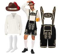 Spooktacular Creations Men’s German Bavarian Oktoberfest Costume Set Lederhosen men for Halloween Dress Up Party and Beer Festival