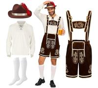 Spooktacular Creations Men’s German Bavarian Oktoberfest Costume Set Lederhosen men for Halloween Dress Up Party and Beer Festival