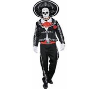Spooktacular Creations Mens Day of The Dead Mariachi Senor Adult Costume Set Halloween Dress Up Party, Dia Muertos