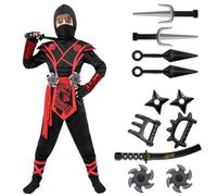 Spooktacular Creations Ninja Dragon Costume Outfit Set for Kids Halloween Dress Up Party, Carnival Costume