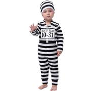 Spooktacular Creations Prisoner Costume for Baby and Toddler, Halloween Baby Jail Costume for Halloween Costume Cosplay Parties(12-18 Months)