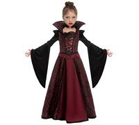 Spooktacular Creations Royal Vampire Costume Set for Girls Halloween Dress Up Party, Role-Playing, Carnival Cosplay, Vampire-Themed Party (Medium (8-10 yrs))