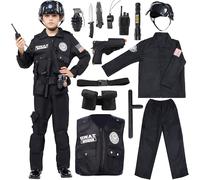 Spooktacular Creations SWAT Officer Costume for Kids Halloween Party, Trick-or-Treat Costume, Themed Parties-Large(10-12 yrs)