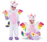 Spooktacular Creations Unicorn Costume Deluxe Set for Kids Halloween Animal Dress Up Party, Role Play and Cosplay (Toddler, White)
