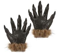 Spooktacular Creations Wolf Claws Short Gloves, Halloween Werewolf Hands Gloves With Claws for Adult Boys Girls Halloween Costume Accessory Cosplay Props
